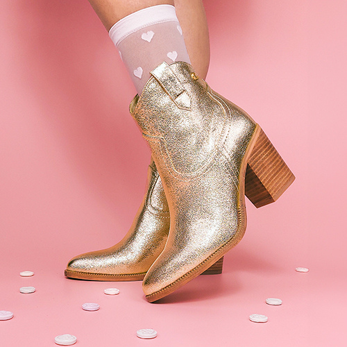 XTI Ladies Western Ankle Boots -142330-Gold