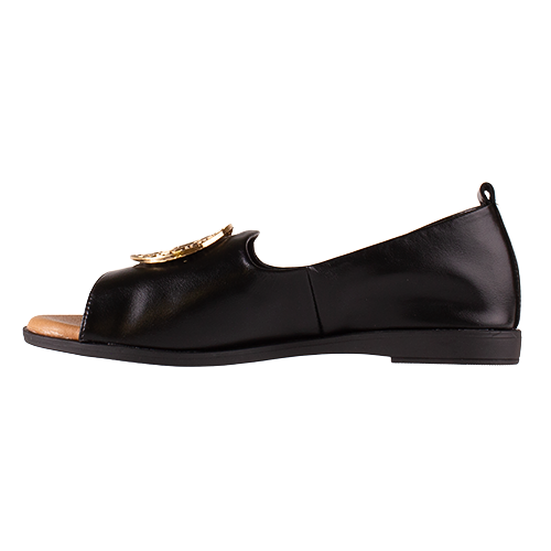 Zanni Flat Sandal - Agtan - Black