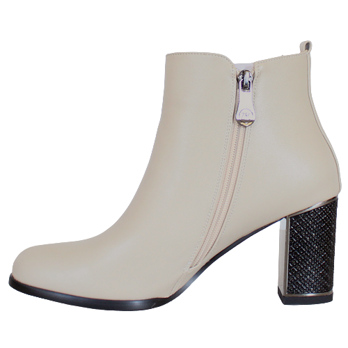 Zanni Block Heeled Ankle Boots-Hammond - Beige