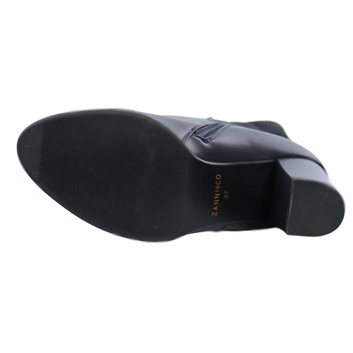 Zanni Block Heeled Knee Boots - Niseko - Navy