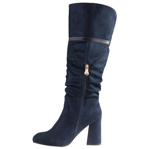 Zanni Knee Boots - Zifta - Navy Suede