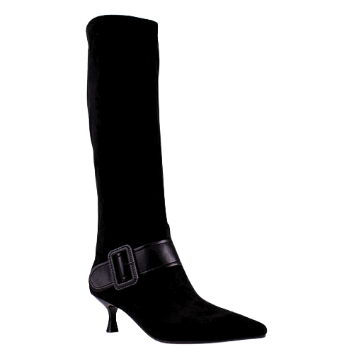 Zanni Ladies Knee Boots - Leaville One - Black Suede