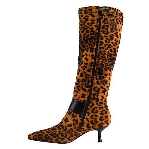 Zanni Ladies Knee Boots - Leaville One - Cheetah