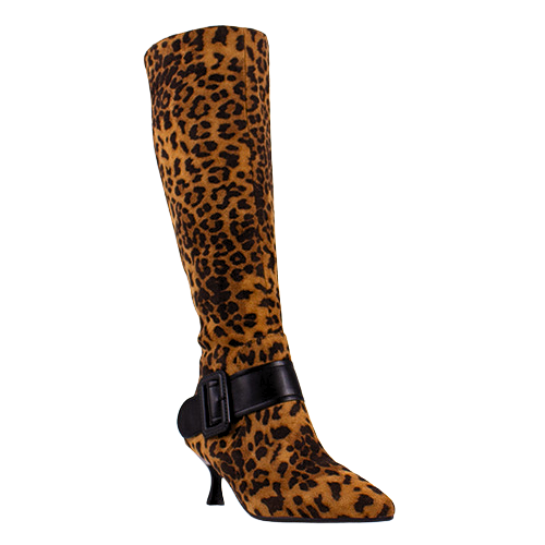 Zanni Ladies Knee Boots - Leaville One - Cheetah
