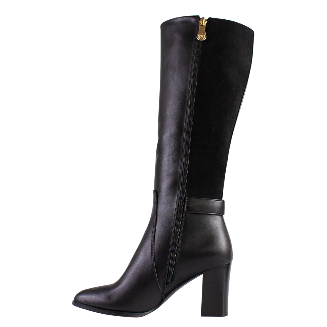 Zanni Block Heeled Knee Boots - Sukalami One - Black