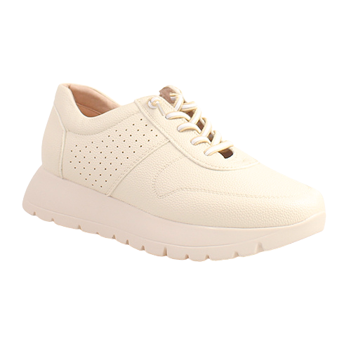 Zanni Ladies Platform Trainers - Kamoeni One - Cream