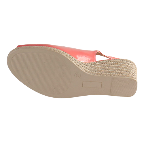 Zanni Ladies Wedge Peep Toes - Aryan - Coral