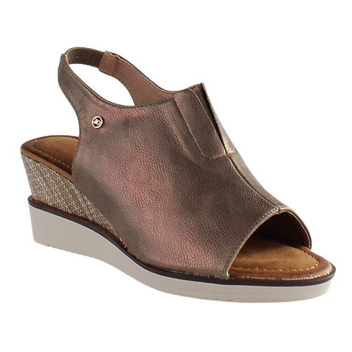 Zanni Ladies Wedge Sandals - Mirfa - Bronze