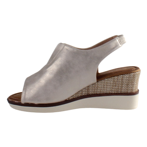 Zanni Ladies Wedge Sandals - Mirfa - Silver