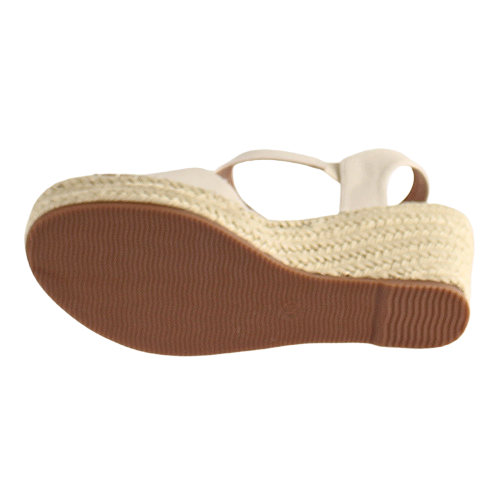 Zanni Ladies Wedge Sandal - Mongolia - Beige