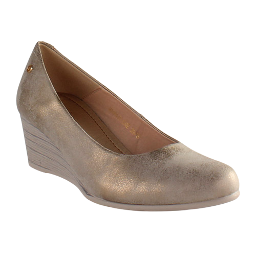 Zanni Wedge Shoes - Ruwais - Gold