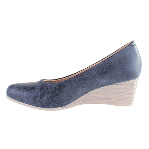 Zanni Wedge Shoes - Ruwais - Navy