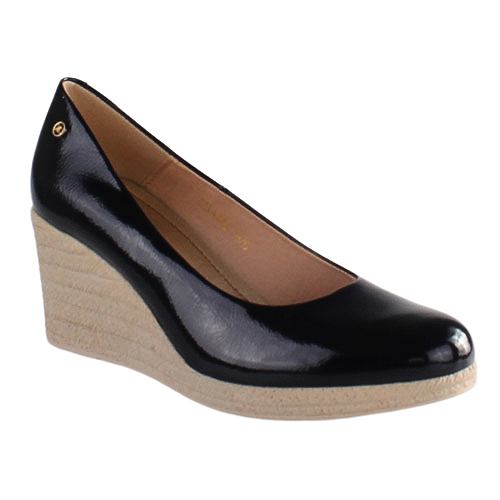 Zanni Wedge Shoes - Sila - Navy Patent