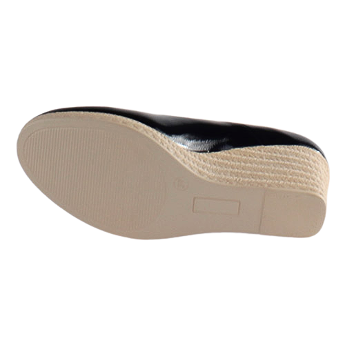 Zanni Wedge Shoes - Sila - Navy Patent