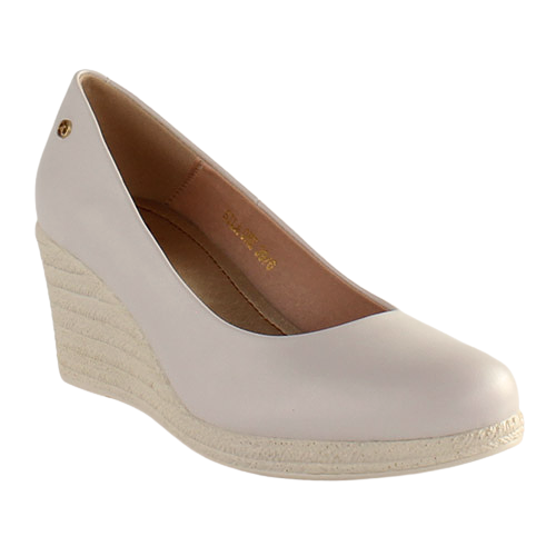 Zanni Wedge Shoes - Sila - White
