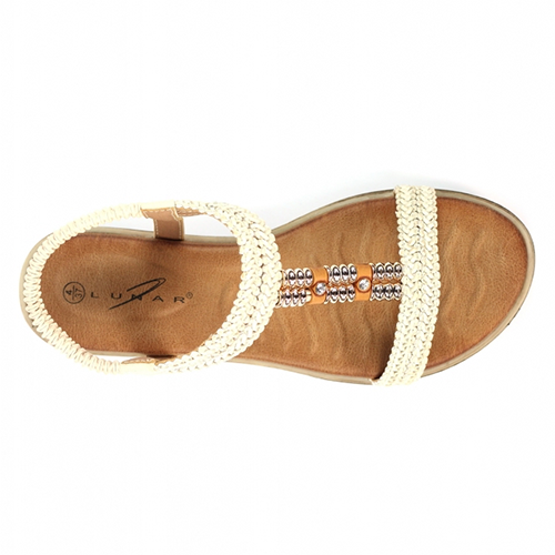 Lunar Flat Sandals - Portofino - White