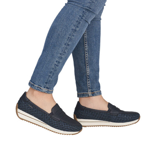 Rieker Ladies Loafers - N1254 - Navy