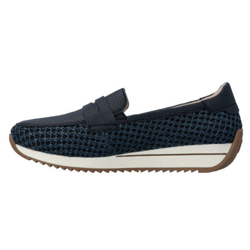 Rieker Ladies Loafers - N1254 - Navy