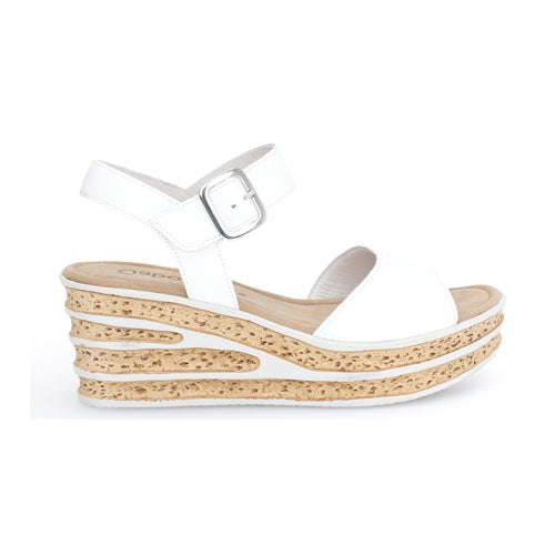 Gabor Ladies Wedge Sandals - 64.651.21 - White