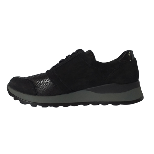 Waldlaufer Wide Fit Trainers - H64007 - Black
