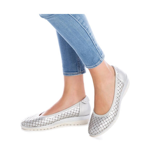 XTI Low Wedge Pumps - 141147 - Silver