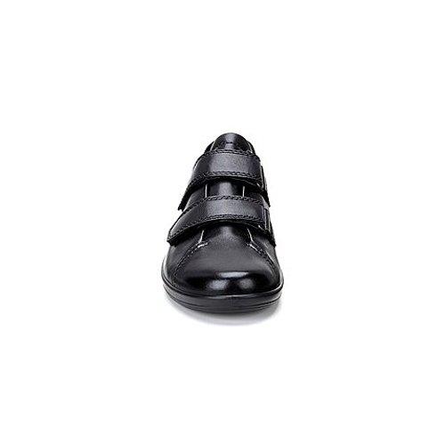 Ecco Ladies Velcro Walking Shoes - 206513 - Black