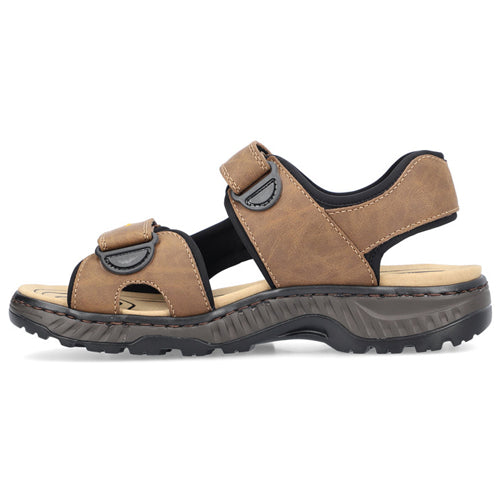 Rieker Mens Trek Sandals- 21760-24 - Tan