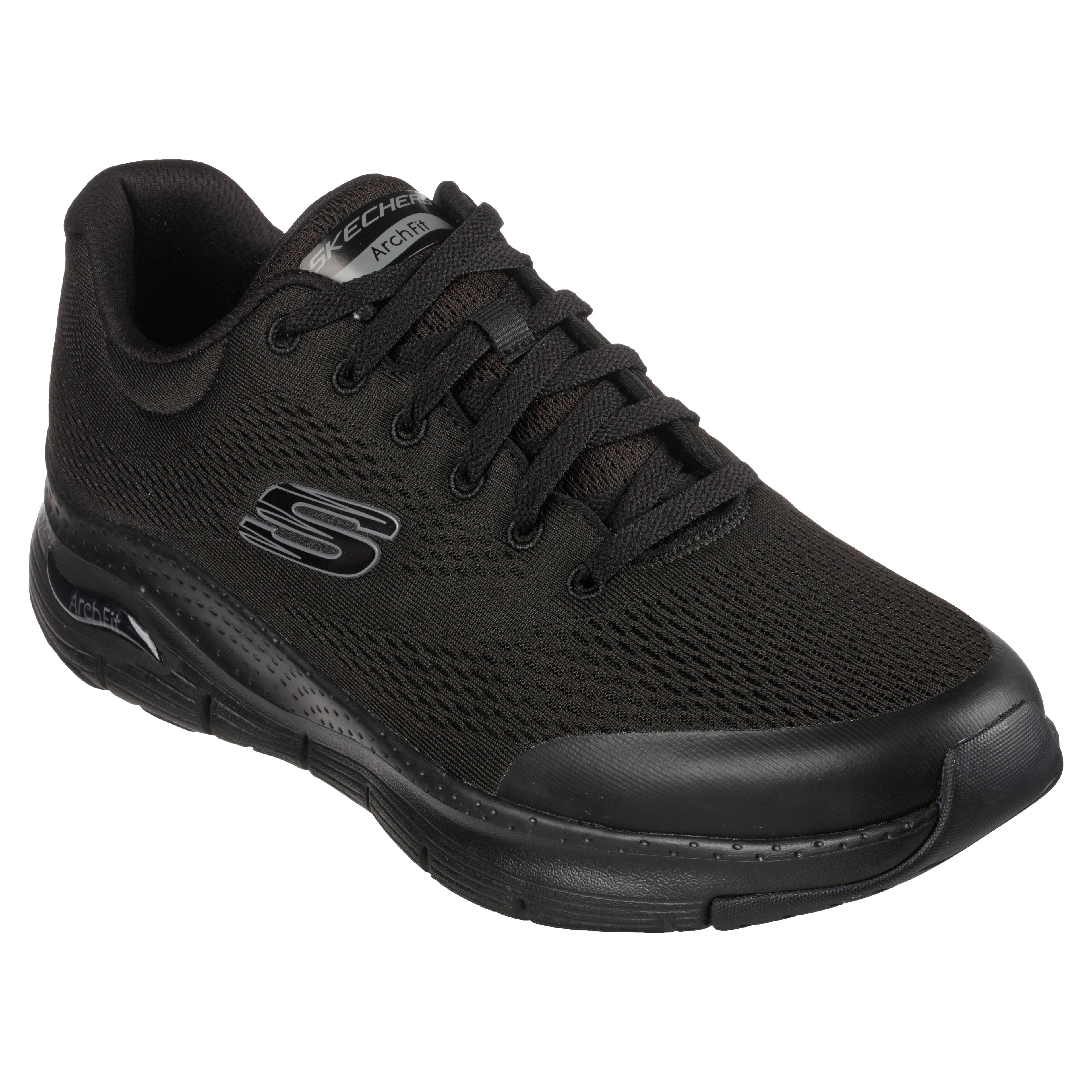 Skechers Mens Arch Fit Trainers - 232040 - Black/Black