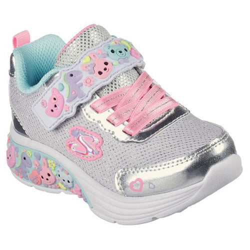 Skechers Kids Velcro Trainers - 303155N - Silver Multi