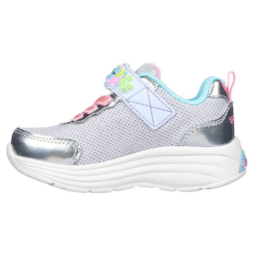 Skechers Kids Velcro Trainers - 303155N - Silver Multi