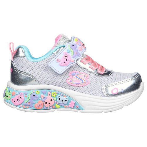Skechers Kids Velcro Trainers - 303155N - Silver Multi