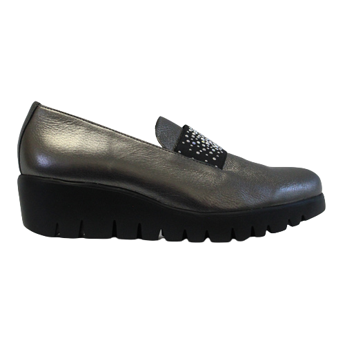 Wonders Ladies Wedge Shoe - C-33158 - Grey