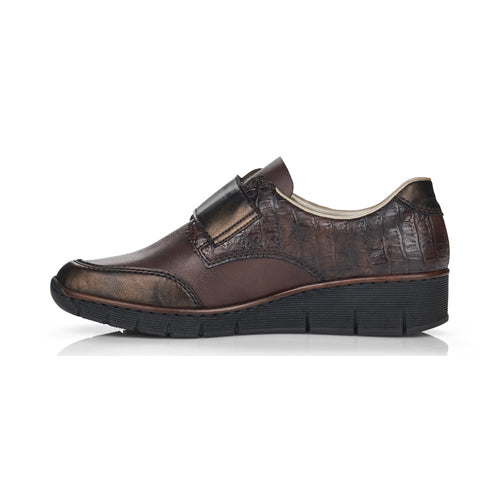 Rieker Cross Strap Shoes- 53750-25 - Brown