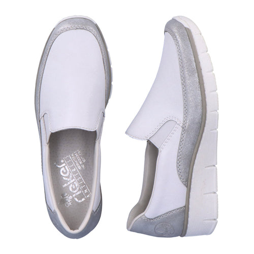 Rieker Wedge Shoes - 53796-80 - White