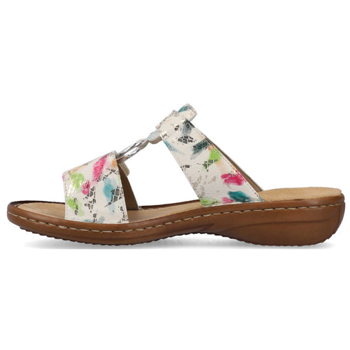 Rieker Mules - 608P9-92 - White/Multi