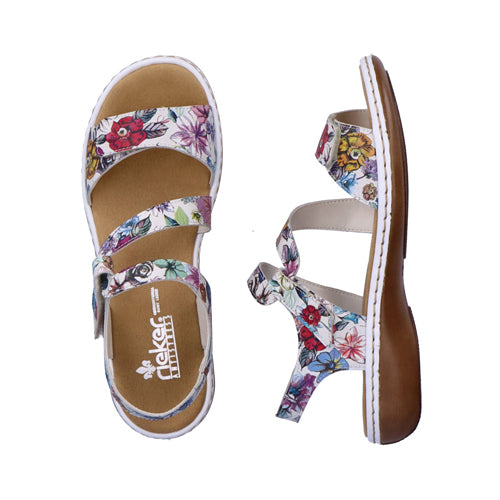 Rieker Flat Sandals - 659C7-92 - Multi