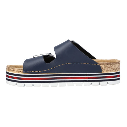 Rieker Flatform Sliders - 69550-14 - Navy