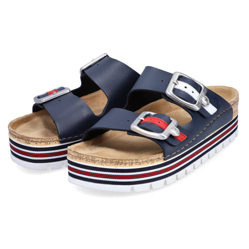Rieker Flatform Sliders - 69550-14 - Navy