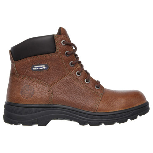 Skechers Steel Toe Cap Work Boots - 77009EC - Brown