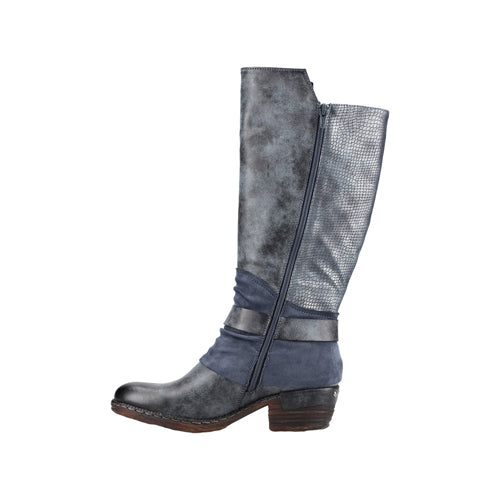 Rieker Knee Boots - 93684-42 - Navy