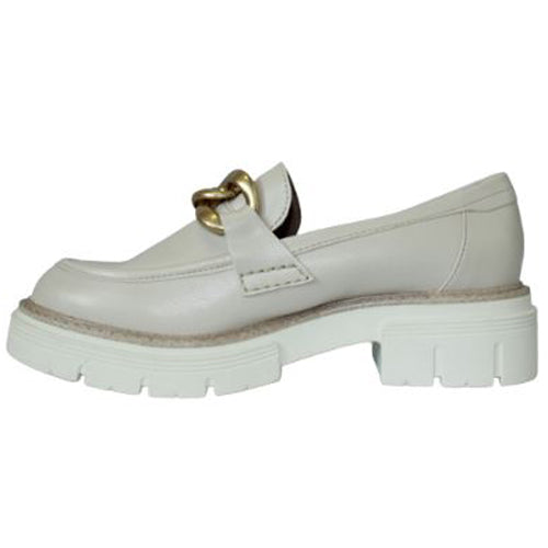 Marco Tozzi Chunky Loafers - 24705-28 - Cream/Gold