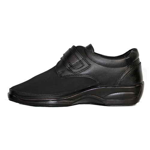 Roamers Ladies Extra Wide Fitting Shoe - L042A - Black