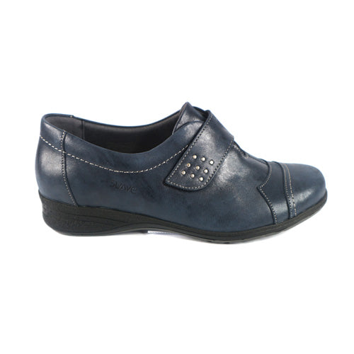 Suave Wide Fit Shoes - Joan - Navy