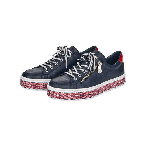Rieker Trainers- L89C1-14 - Navy/Red