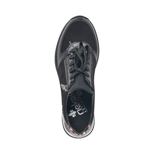 Rieker Wedge Trainers - N4311-00 - Black