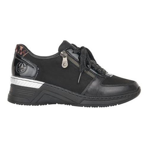 Rieker Wedge Trainers - N4311-00 - Black