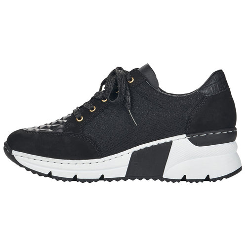 Rieker Wedge Trainers - N6303-64-00 - Black