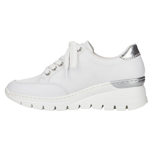 Rieker Wedge Trainers - N8322-80-60 - White