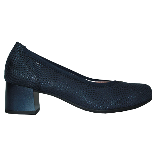 Pitillos Block Heeled Pumps - 1412 - Navy