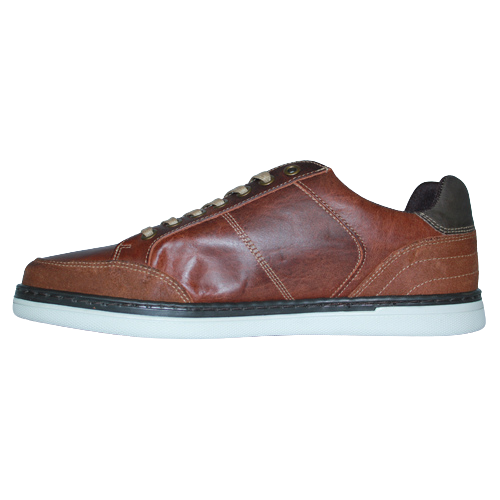 Tommy Bowe Mens Leather Trainer - Tupou - Tan